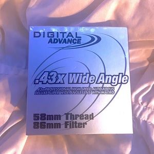 Digital advance 43X wide angle lens with Marco with free 52mm PL HDfilter